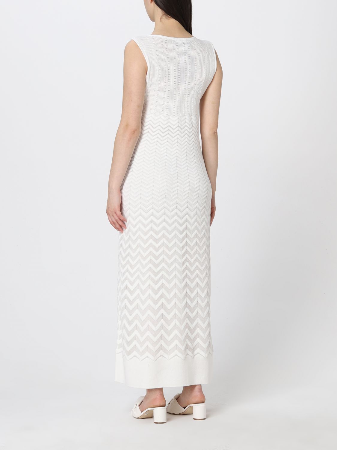 Dress Missoni: Missoni knit dress with zig zag pattern white 2