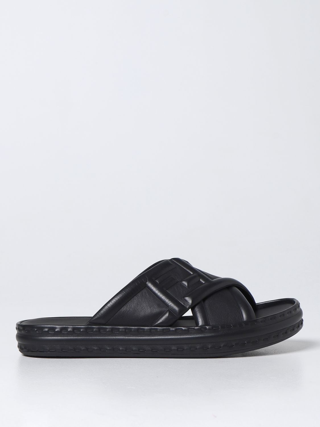 Fendi Men's Black Other Materials Sandals