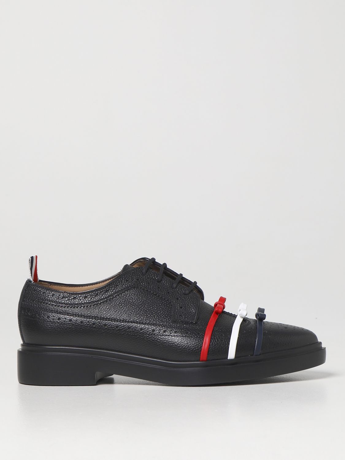 Oxford shoes Thom Browne: Thom Browne lace-up shoes in textured leather black 1