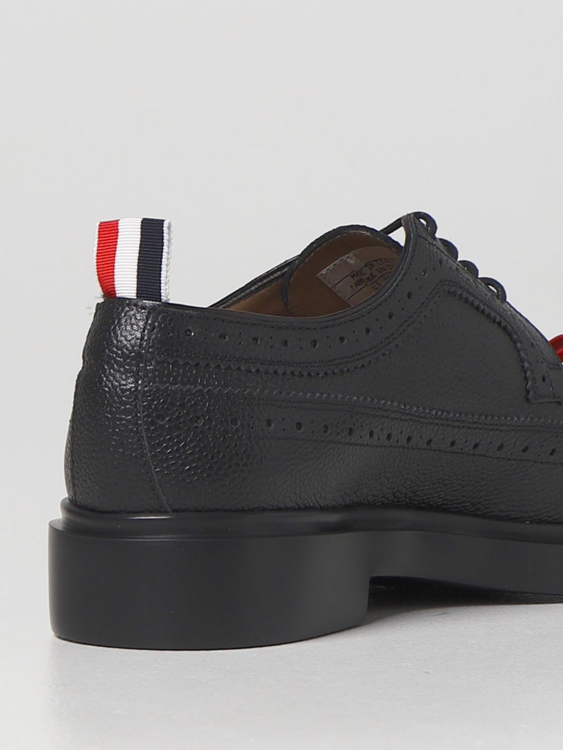 Oxford shoes Thom Browne: Thom Browne lace-up shoes in textured leather black 3