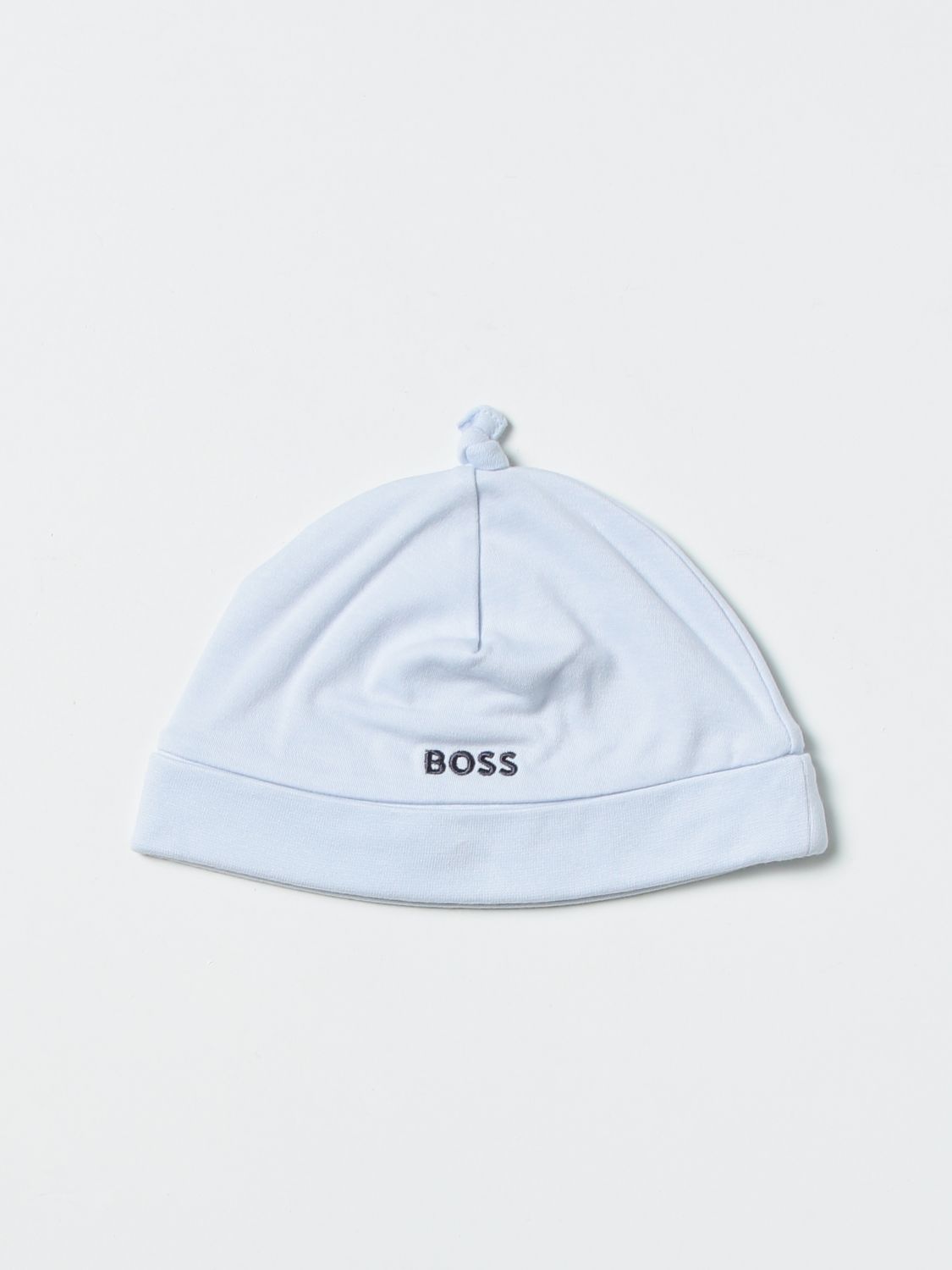 Hugo Boss Bobble Hat In Blue