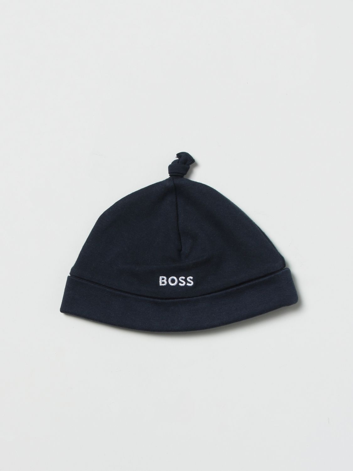 Hugo Boss Bobble Hat In Marine