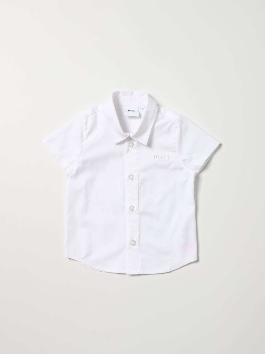 Camisa Hugo Boss: Camisa Hugo Boss para bebé blanco 1