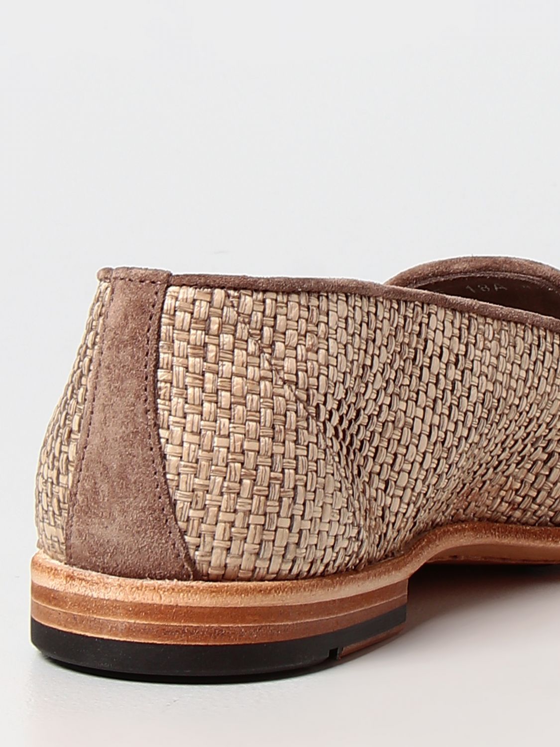 Loafers Eleventy: Eleventy moccasin in woven canvas and suede sand 3