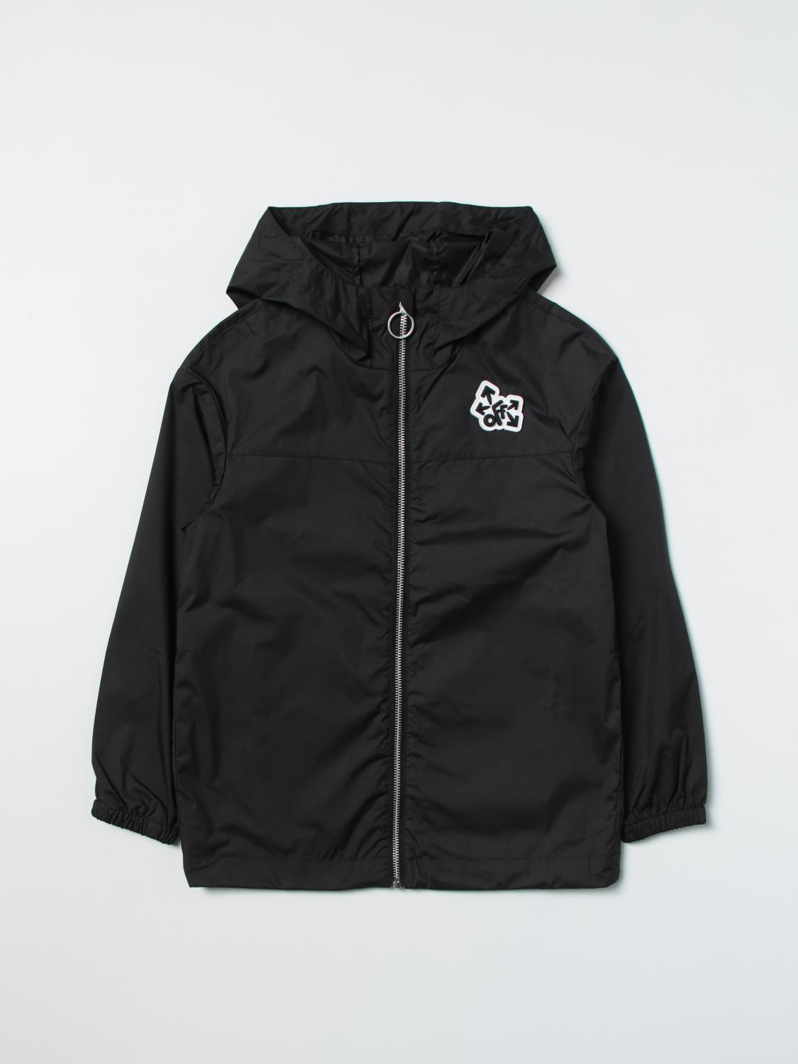 OFF-WHITE: Abrigo niños Off White - Negro | Chaqueta Off-White  OBEB001S22FAB002 GIGLIO.COM