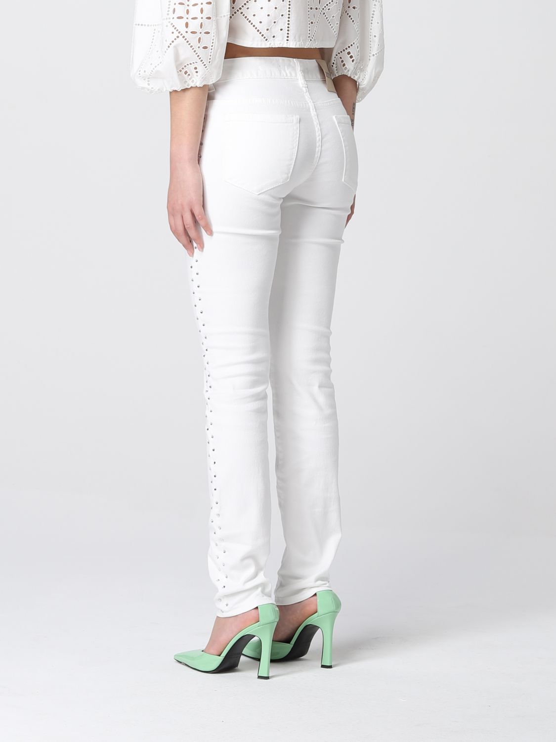 Jeans Just Cavalli: Jeans Just Cavalli in denim con strass bianco 2