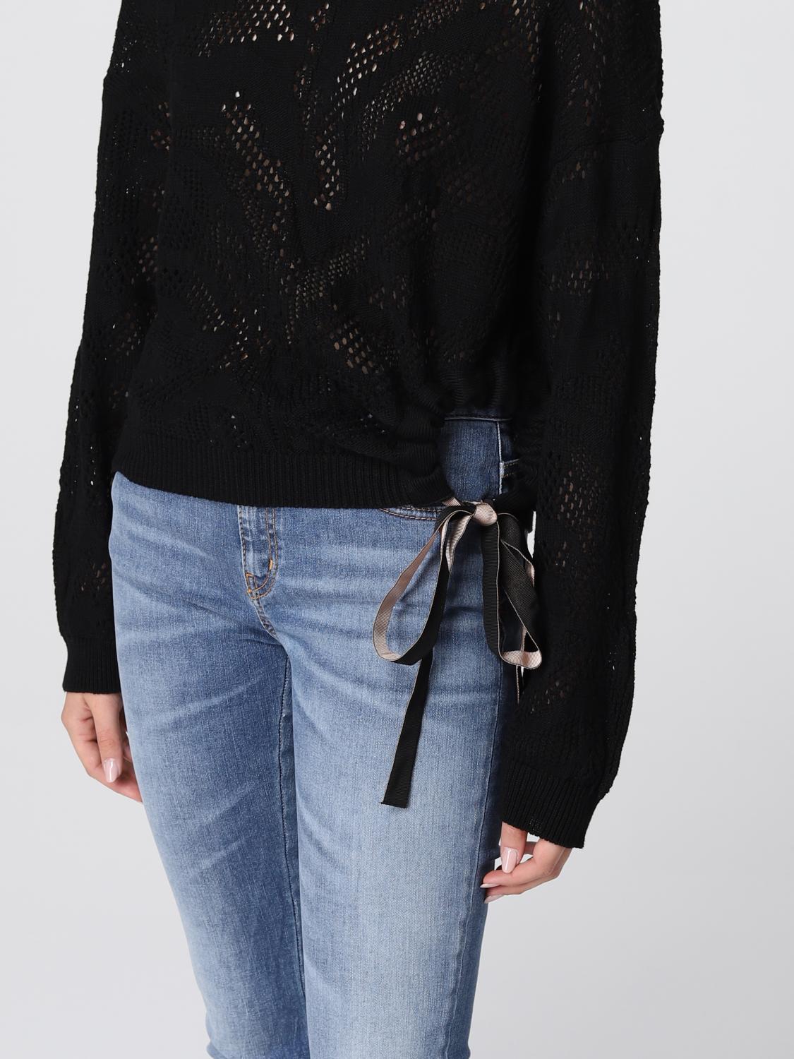 ROBERTO CAVALLI: Maglia donna - Nero | Maglia Roberto Cavalli S02HA0395  GIGLIO.COM