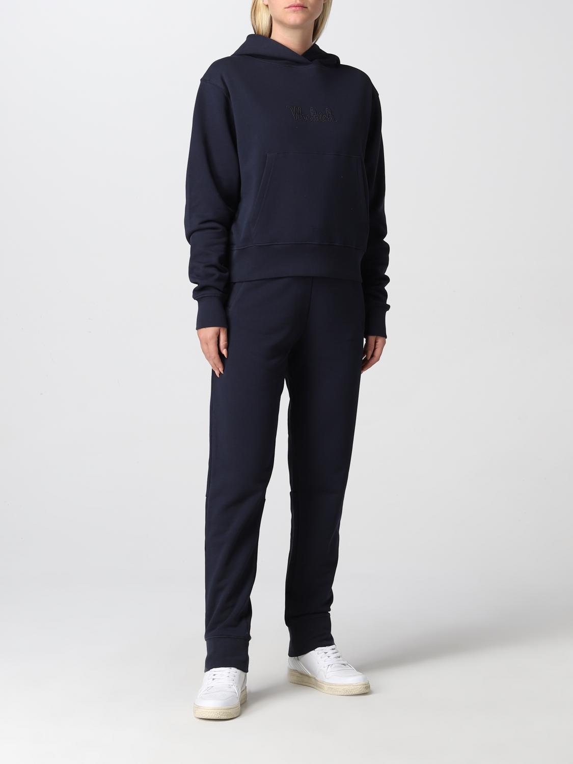 WOOLRICH: Felpa donna - Blue | Felpa Woolrich CFWWSW0082FRUT3024 GIGLIO.COM