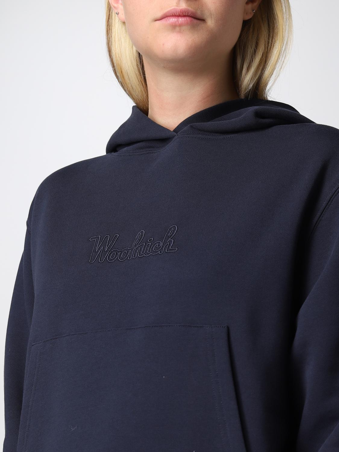 WOOLRICH: Felpa donna - Blue | Felpa Woolrich CFWWSW0082FRUT3024 GIGLIO.COM