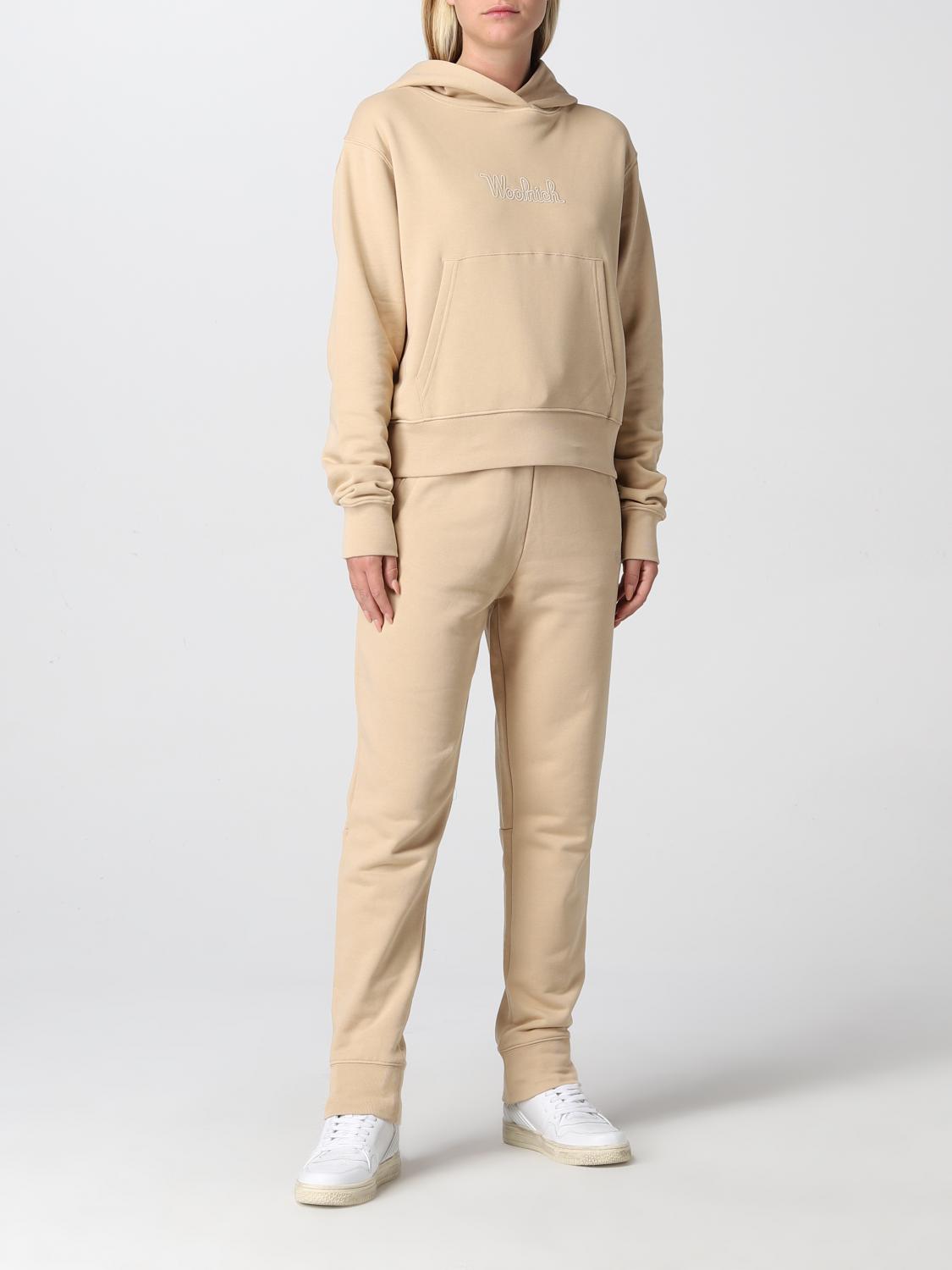 WOOLRICH: Felpa donna - Beige | Felpa Woolrich CFWWSW0082FRUT3024 GIGLIO.COM