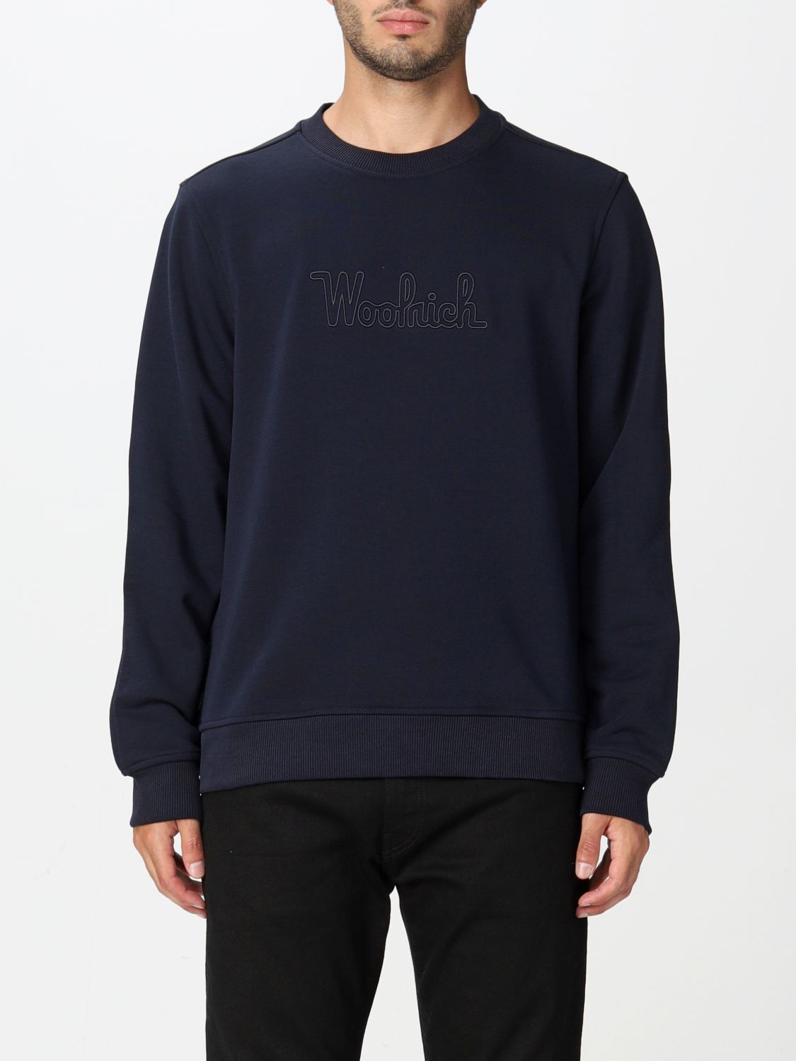 Sweatshirt Woolrich: Woolrich cotton blend sweatshirt with logo blue 1