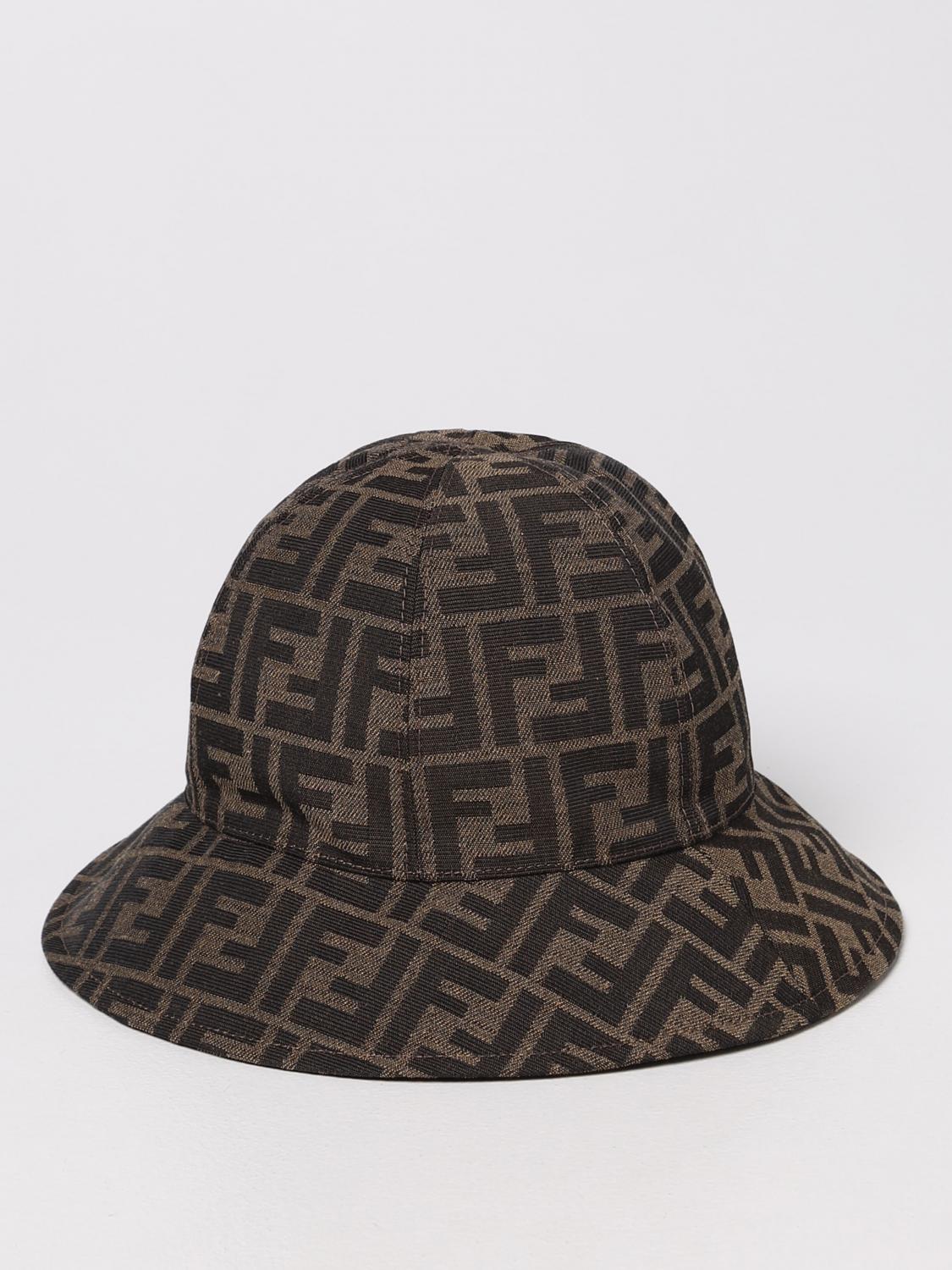 FENDI: cloche hat in jacquard canvas 