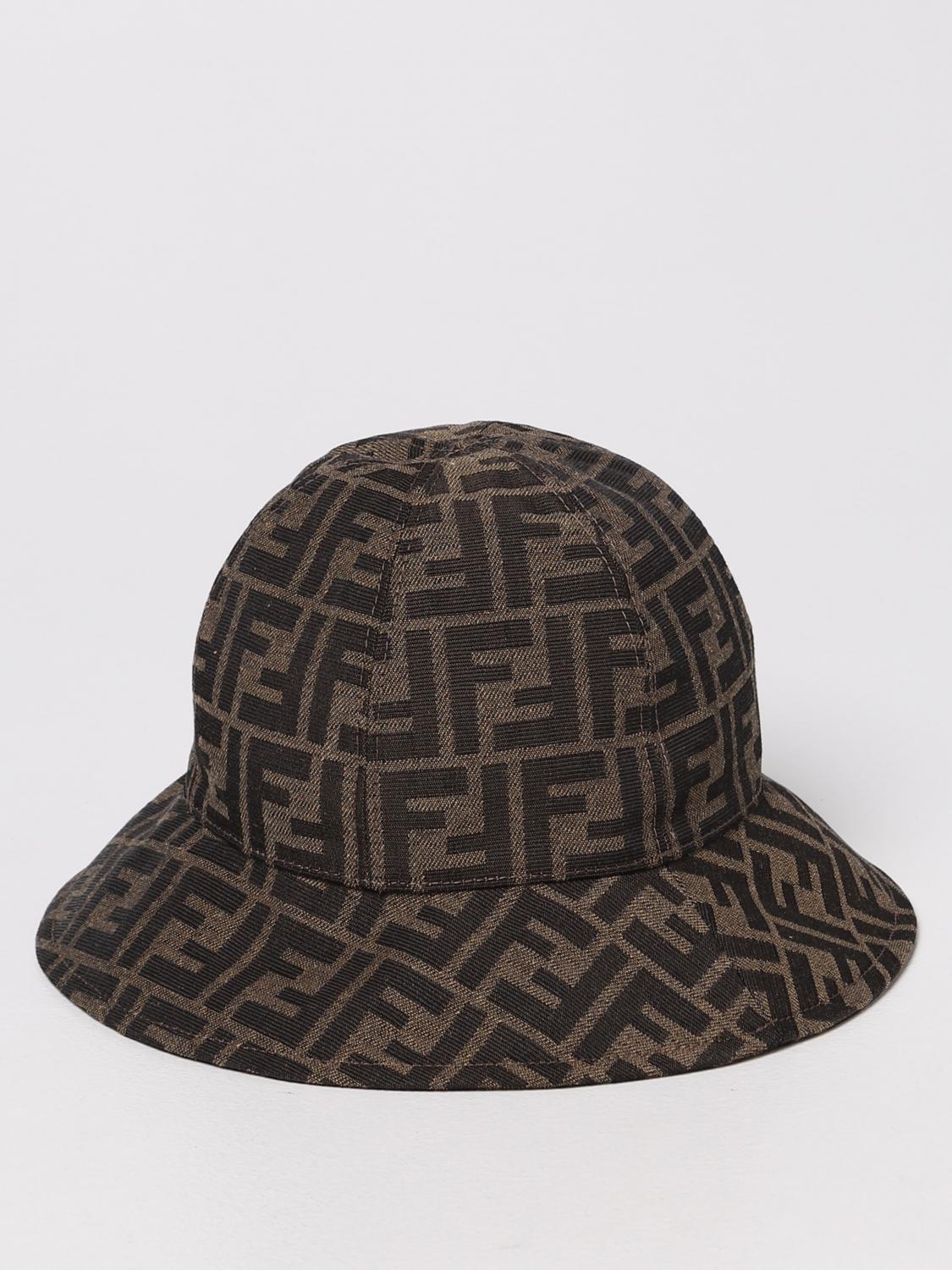 FENDI: cloche hat in jacquard canvas 