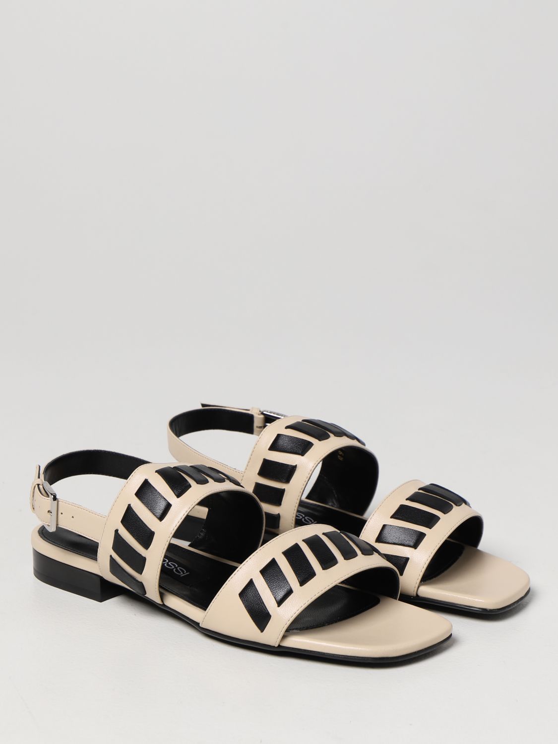Flat sandals Sergio Rossi: Sergio Rossi Tiedup nappa leather sandals black 2