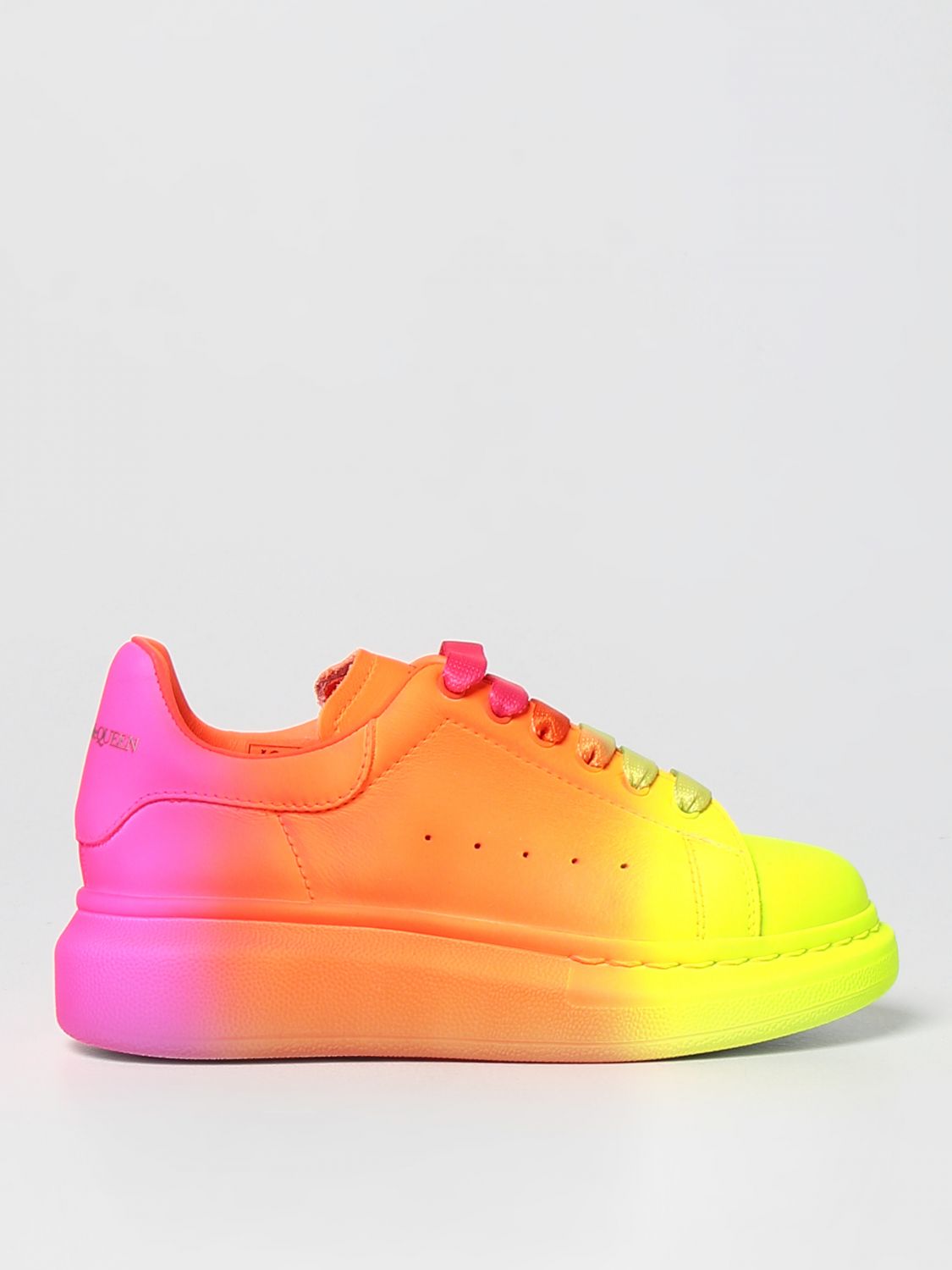 Alexander Mcqueen Kids' Multicolor Leather Trainers In Yellow | ModeSens
