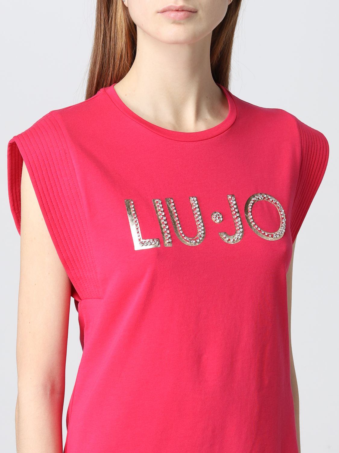 Outlet de Liu Camiseta para mujer, Fucsia | Camiseta Liu Jo CA2106JS003 en línea en GIGLIO.COM