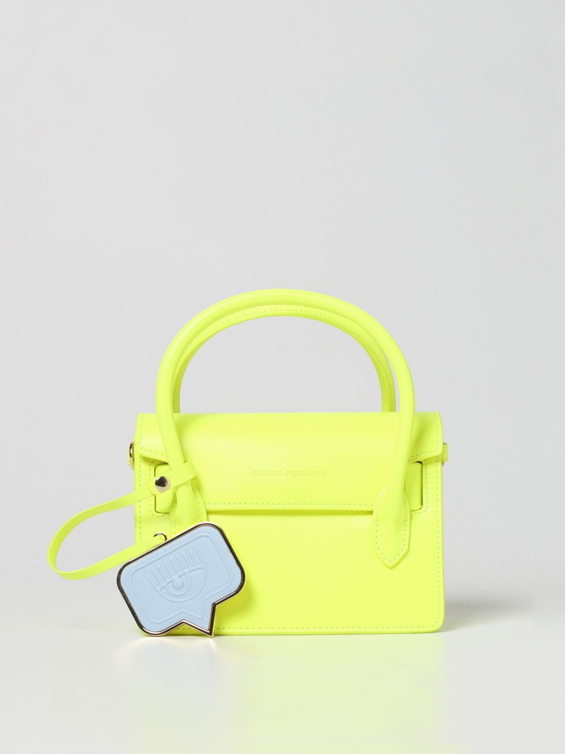 CHIARA FERRAGNI: Eyelike bag in synthetic leather - Yellow | Chiara ...