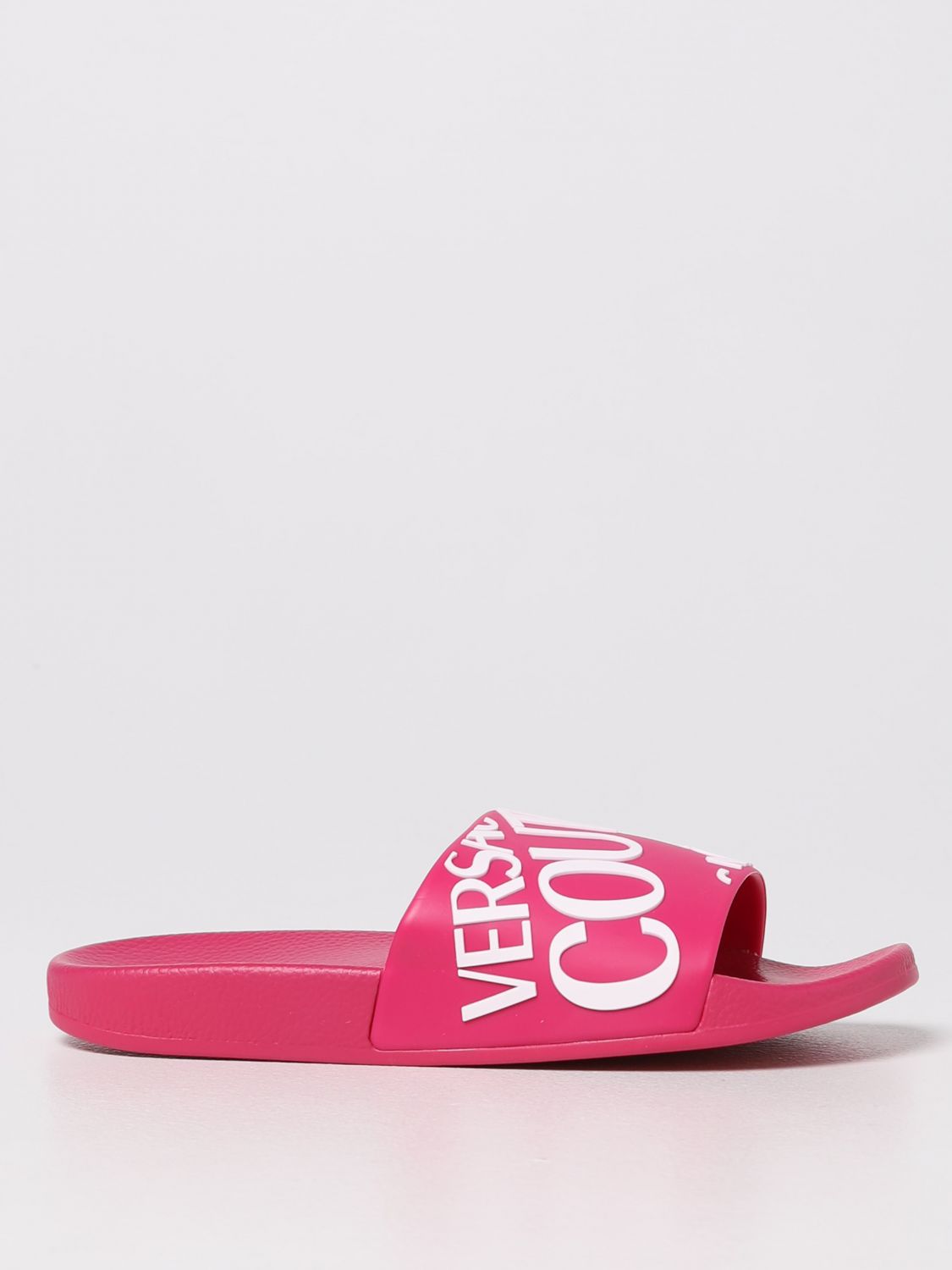 Flat sandals Versace Jeans Couture: Versace Jeans Couture slipper sandals with logo fuchsia 1