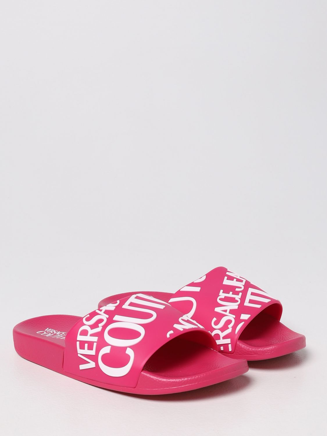 Flat sandals Versace Jeans Couture: Versace Jeans Couture slipper sandals with logo fuchsia 2