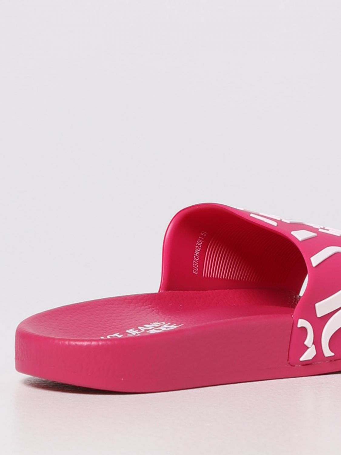 Flat sandals Versace Jeans Couture: Versace Jeans Couture slipper sandals with logo fuchsia 3