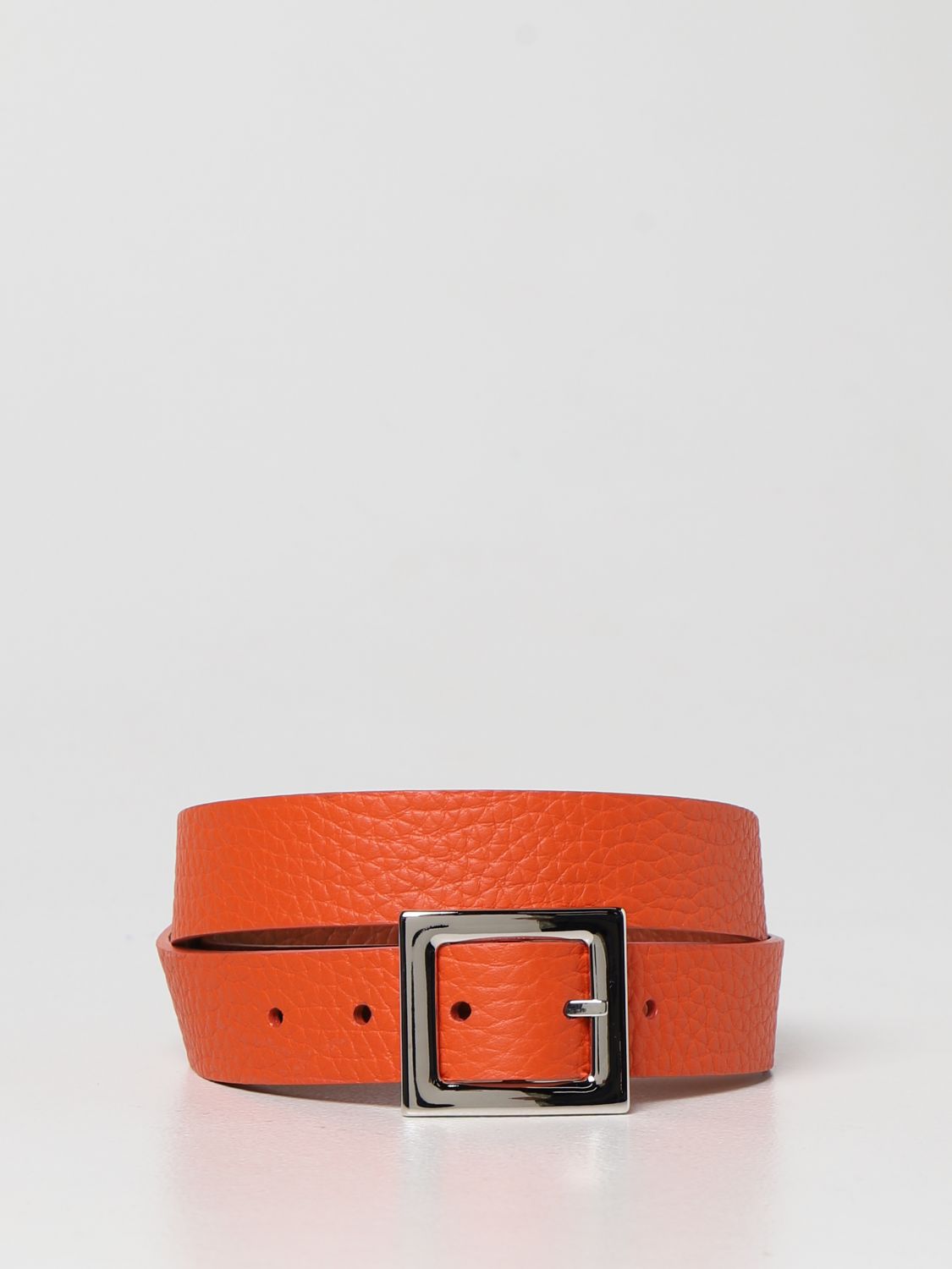 Cintura Orciani: Cintura Orciani in pelle martellata arancione 1