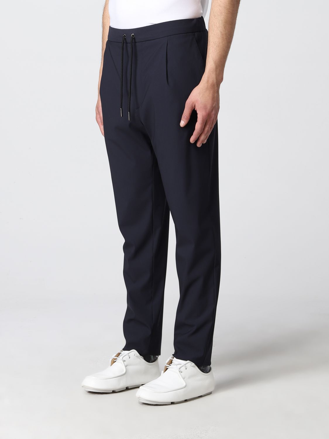 Trousers Giorgio Armani: Giorgio Armani wool blend trousers blue 4