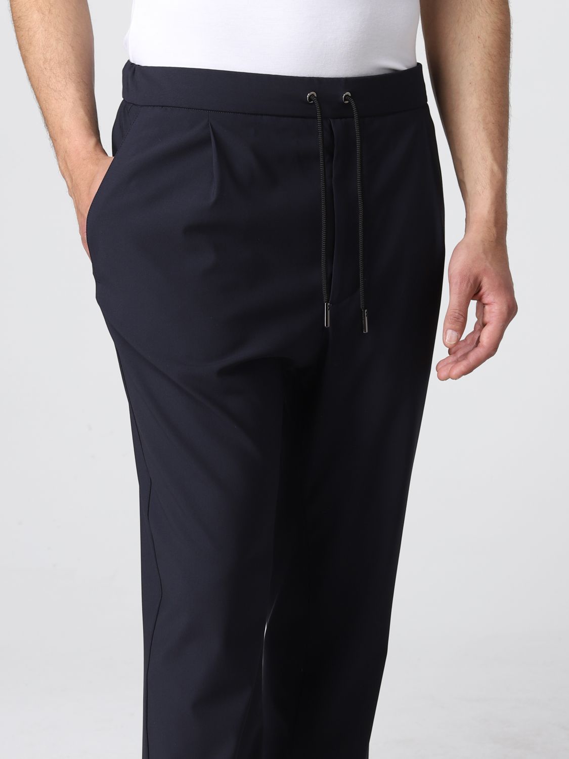 Trousers Giorgio Armani: Giorgio Armani wool blend trousers blue 5