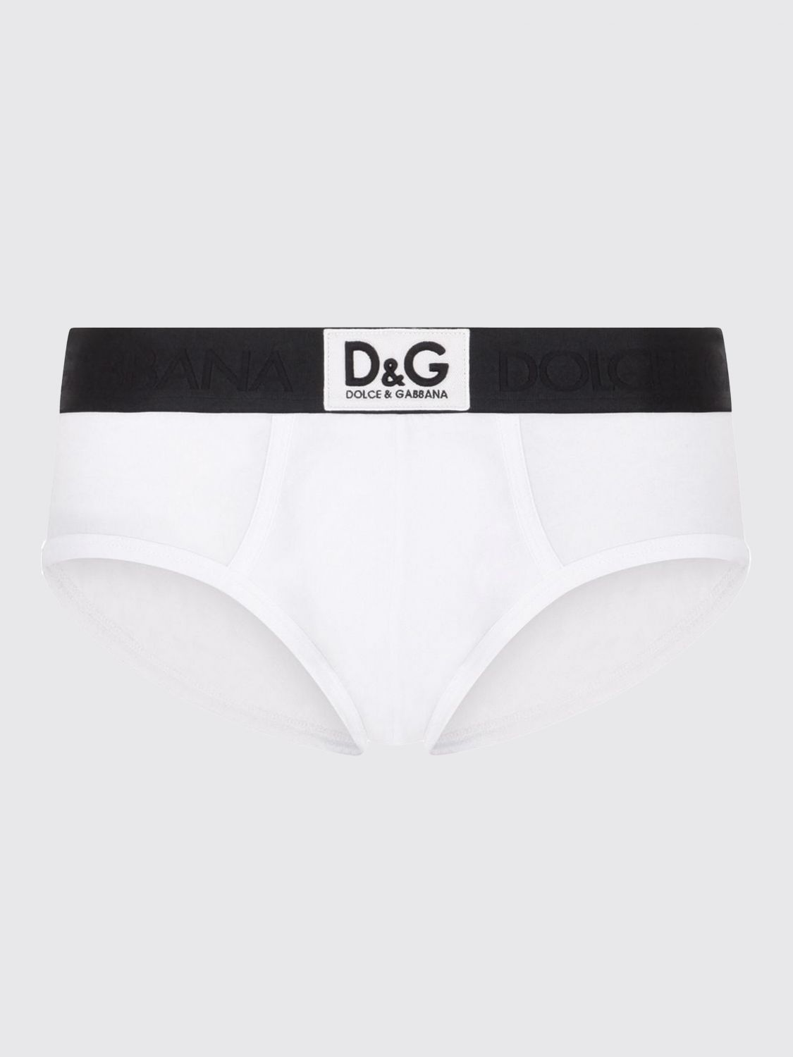 DOLCE & GABBANA: birefs with logo - White | Dolce & Gabbana underwear ...