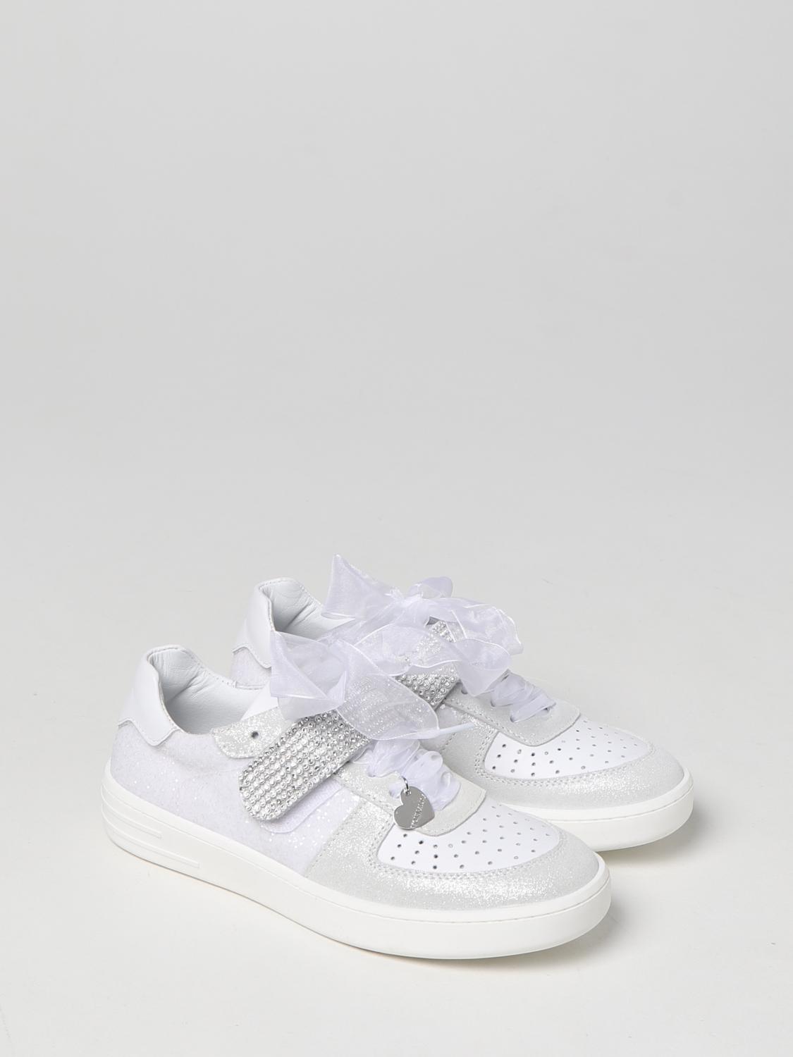 MONNALISA: Sneakers con fiocco - Bianco | Scarpe Monnalisa 8790029709  GIGLIO.COM