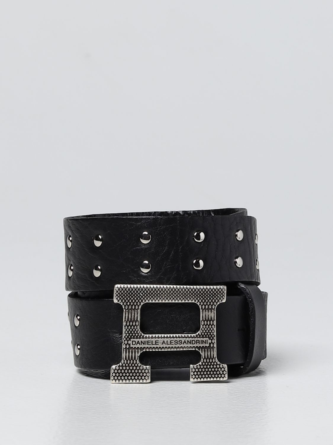 Belt Daniele Alessandrini: Daniele Alessandrini leather belt black 1