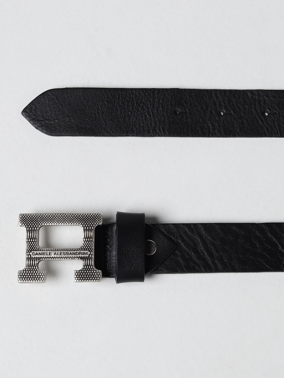 Belt Daniele Alessandrini: Daniele Alessandrini leather belt black 2