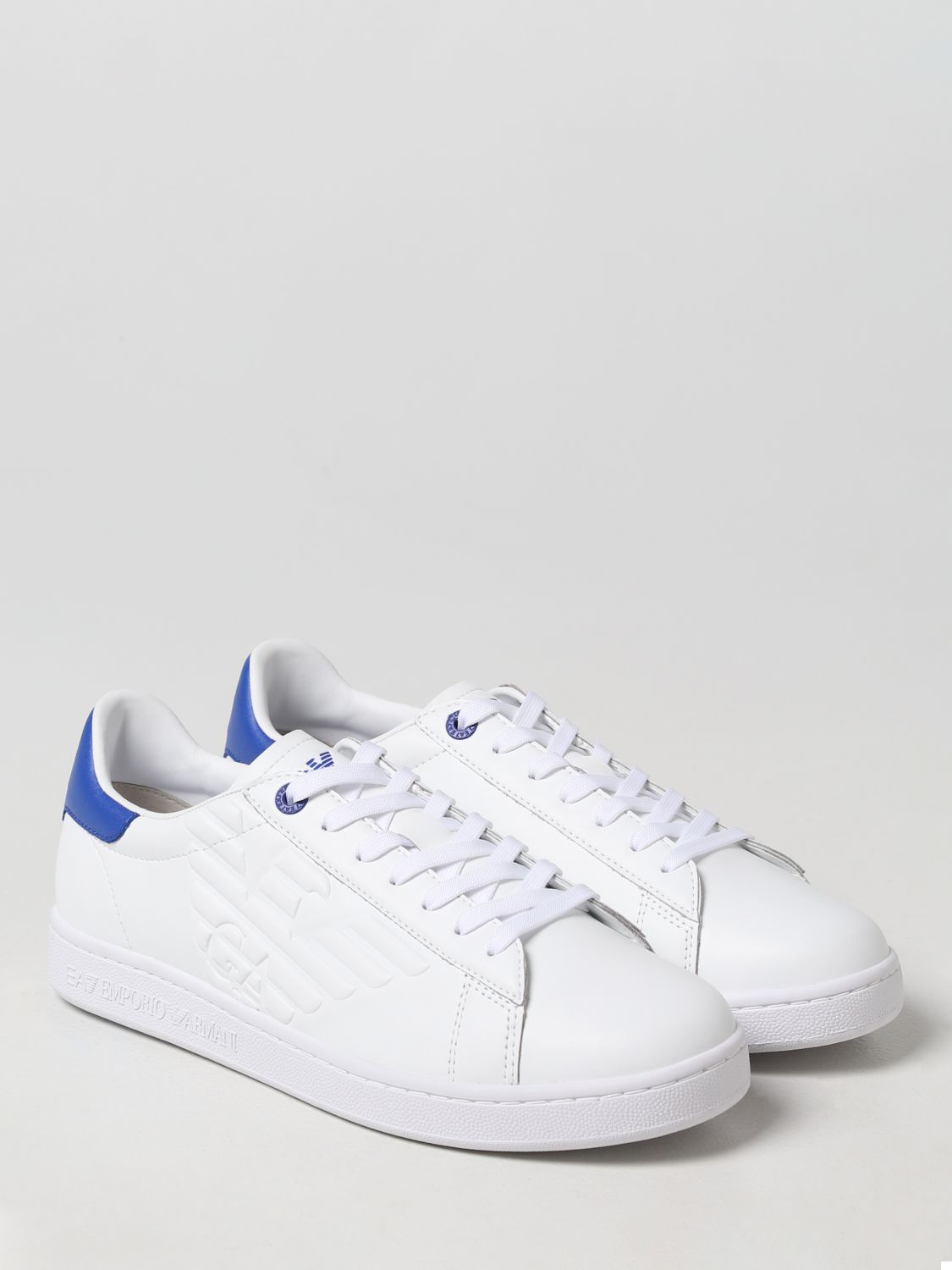 Ea7 Outlet: sneakers in rubberized leather - White 2 | Ea7 sneakers ...