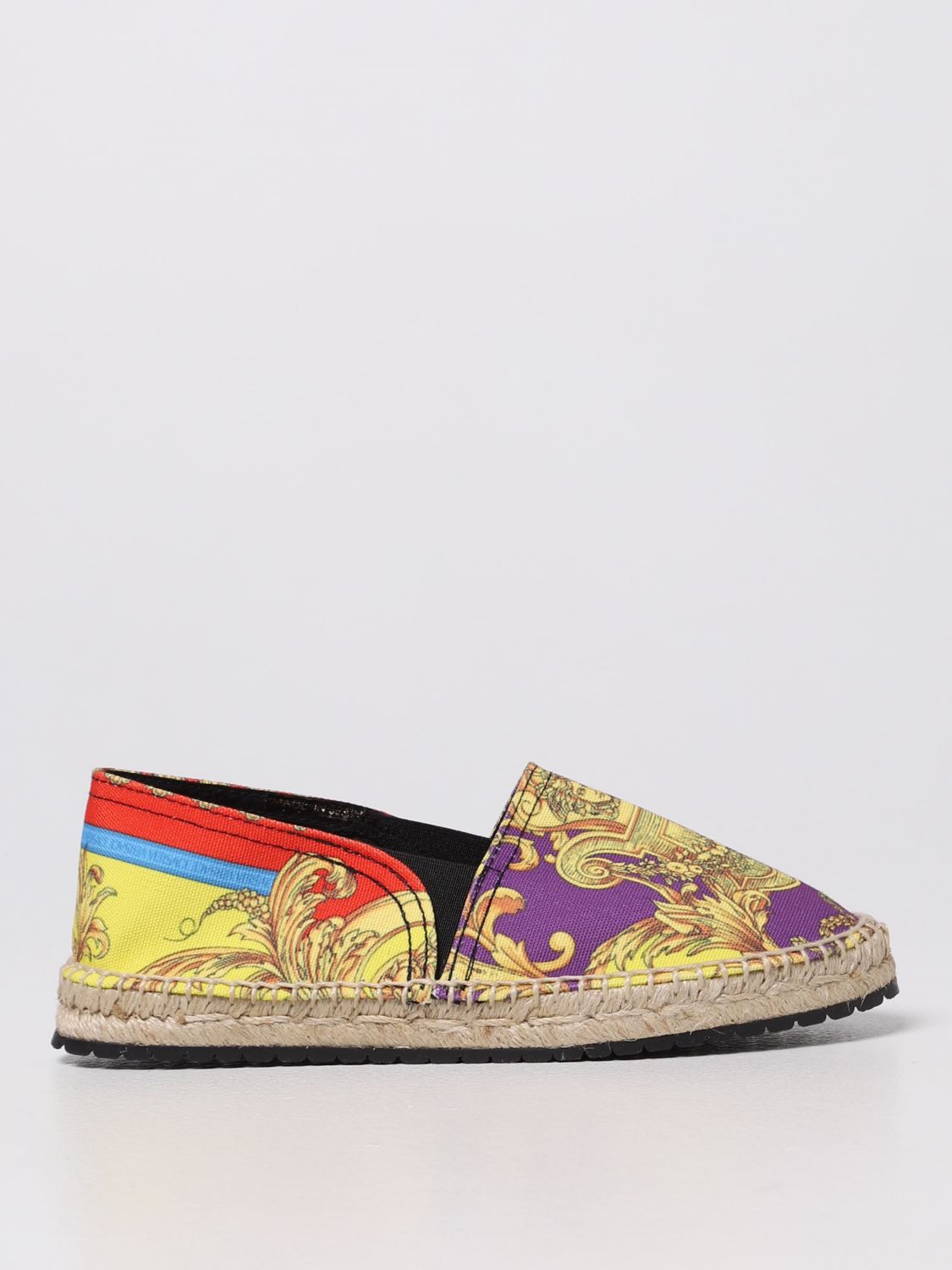 Shoes Young Versace: Versace Young espadrilles in the Baroque print white 1