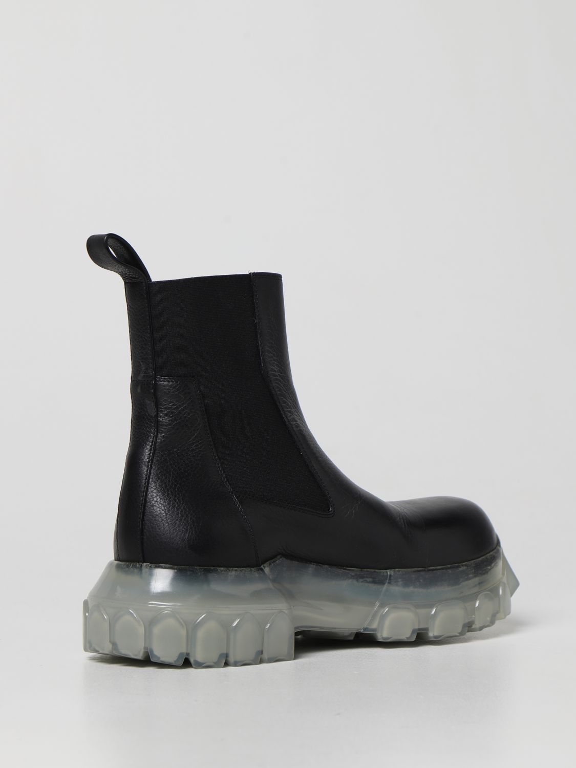 Flat ankle boots Rick Owens: Rick Owens leather ankle boots black 3