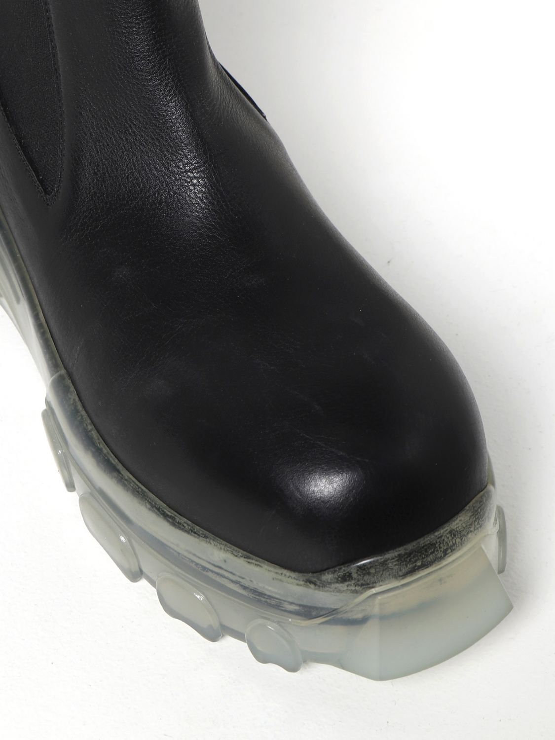 Flat ankle boots Rick Owens: Rick Owens leather ankle boots black 4