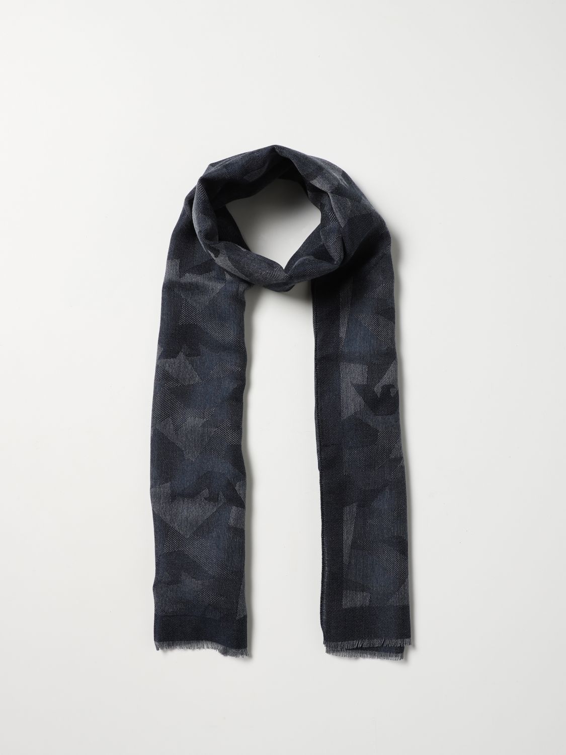 Scarf boy Emporio Armani: Emporio Armani scarf in viscose blend blue 2