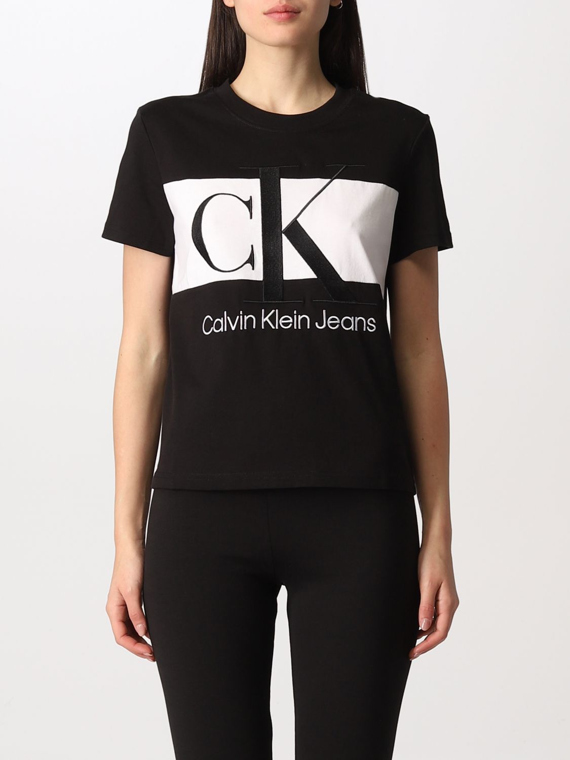 CALVIN KLEIN JEANS: T-shirt women - Black | Calvin Klein Jeans t-shirt  J20J218258 online on 