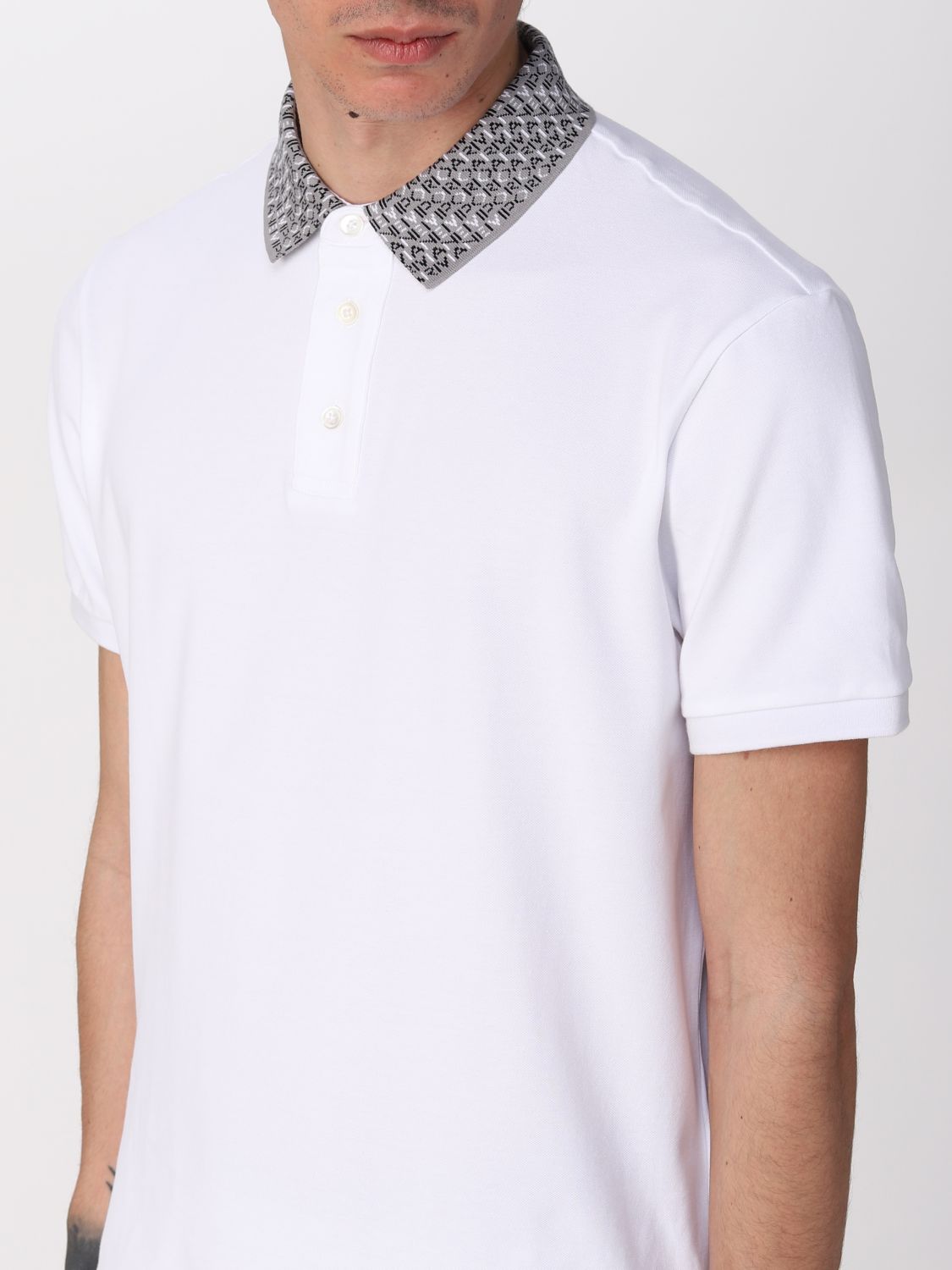 white armani polo shirt