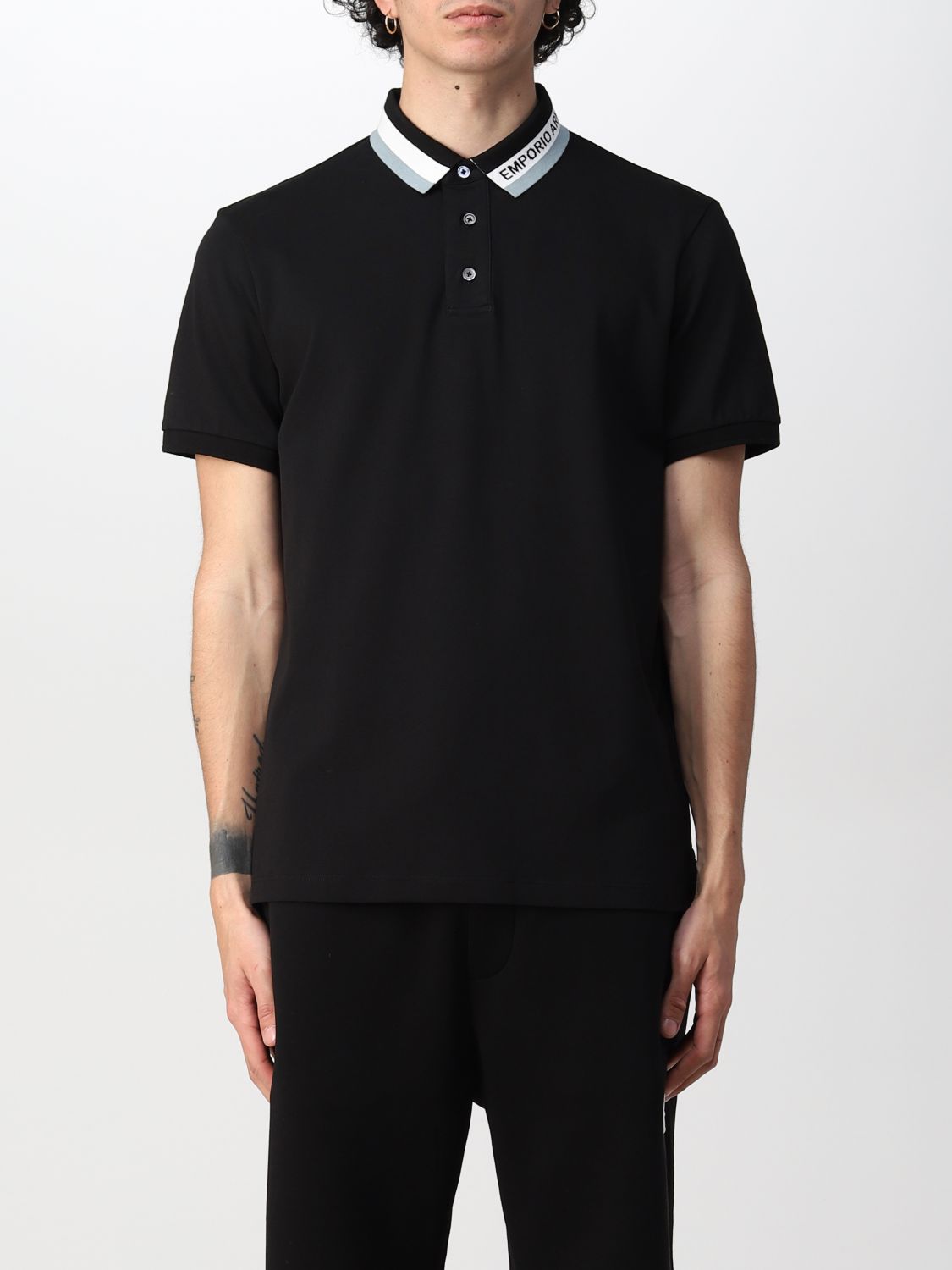 Emporio Armani Polo Shirt Men In Black | ModeSens