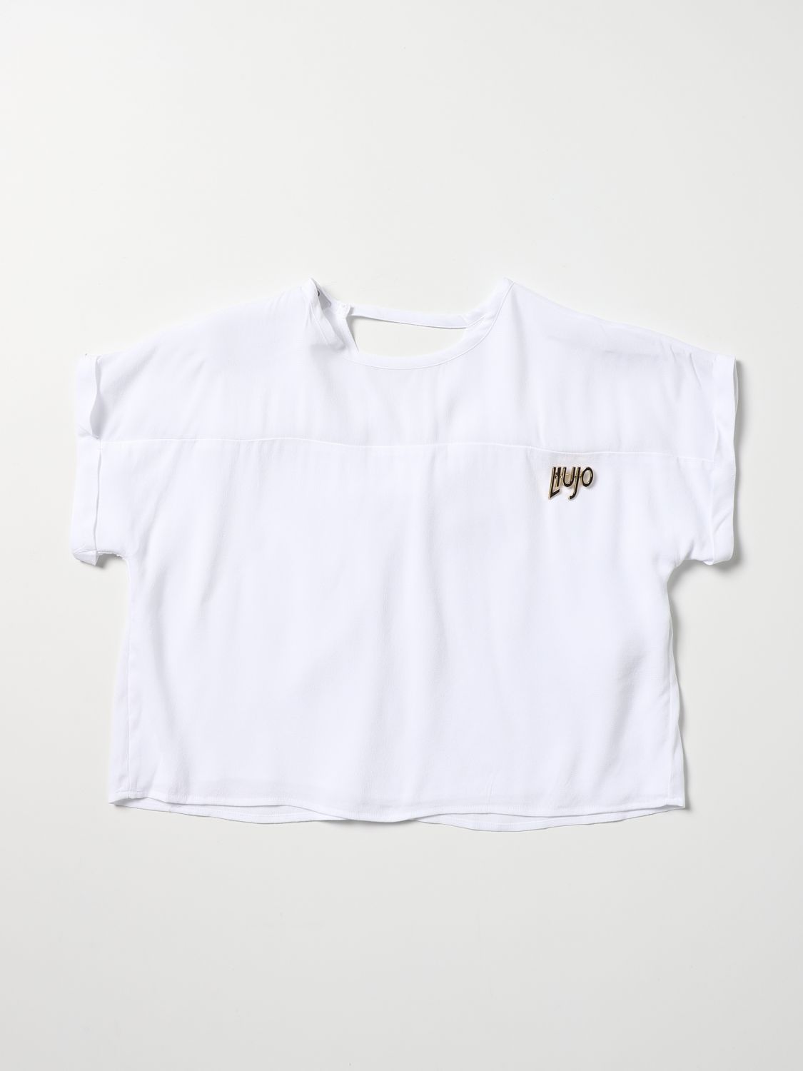 Liu •jo Kids' T-shirt With Mini Logo In White