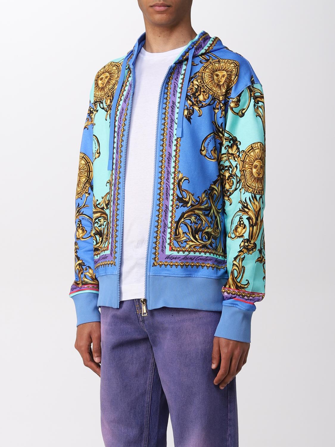 VERSACE JEANS COUTURE: Felpa uomo - Fantasia | Felpa Versace Jeans Couture  72GAI3ZGFS029 GIGLIO.COM