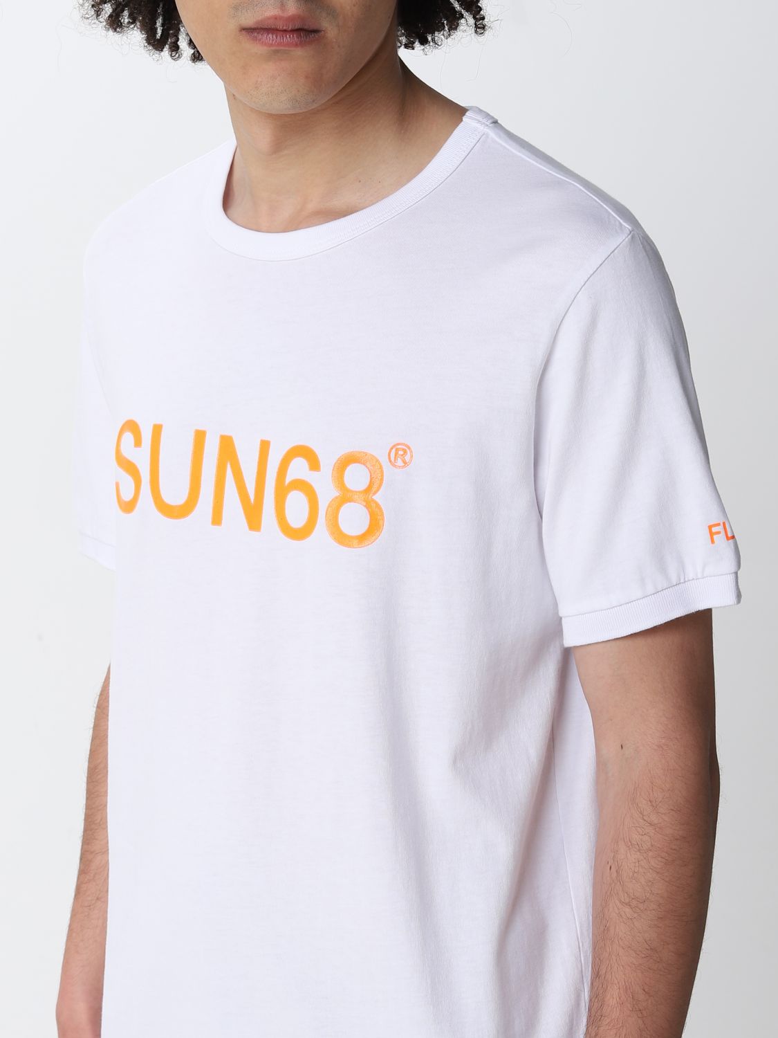 T-shirt Sun 68: T-shirt Sun 68 in cotone con logo bianco 3