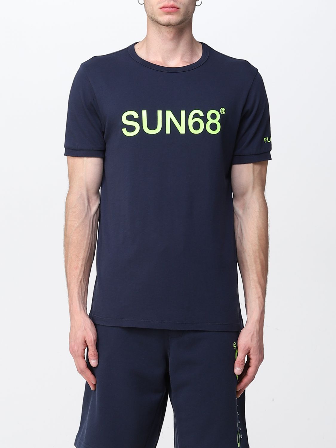 티셔츠 썬 68: 티셔츠 Sun 68 남성 블루 1
