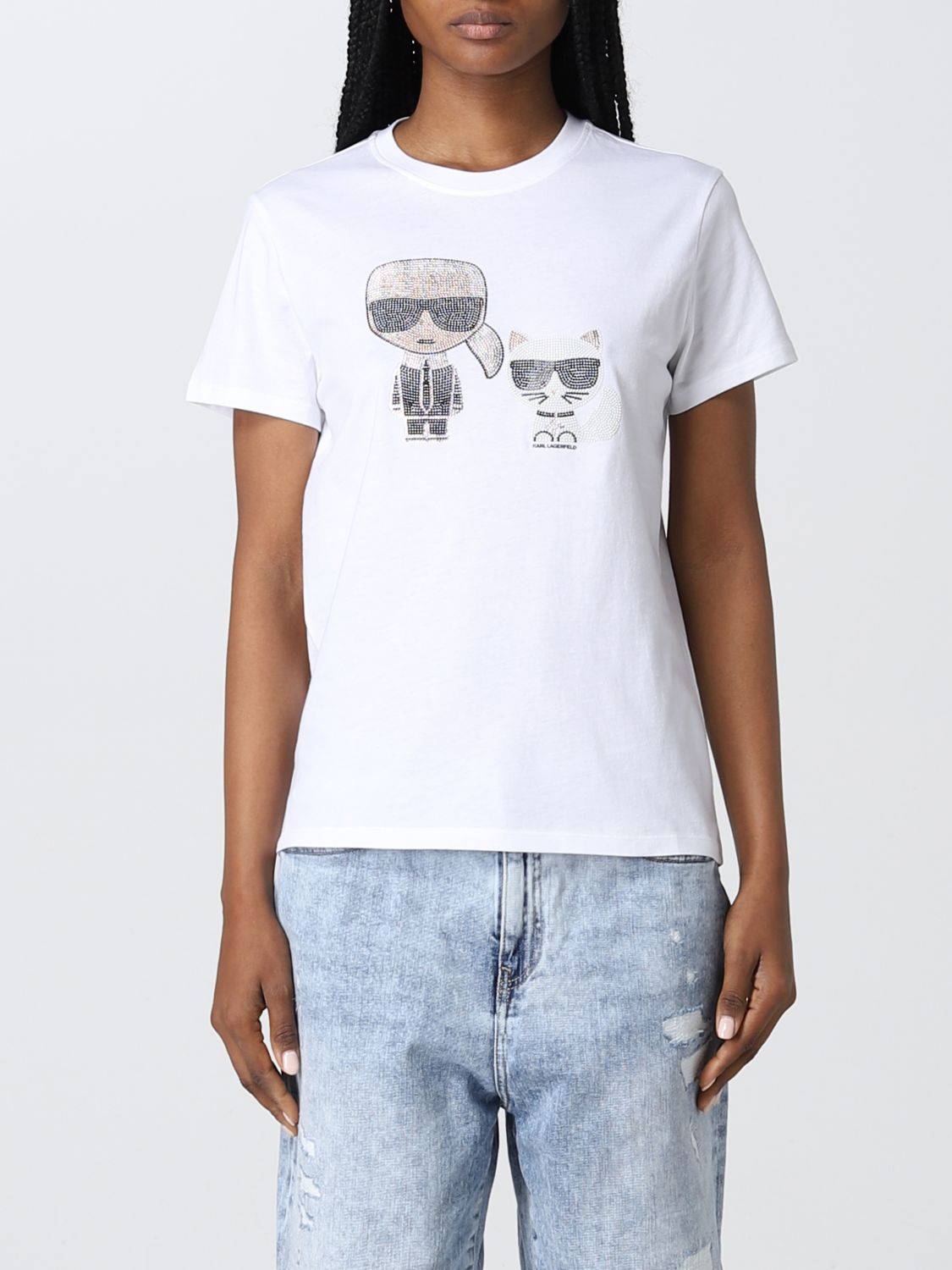Camiseta Karl Lagerfeld: Camiseta mujer Karl Lagerfeld blanco 1