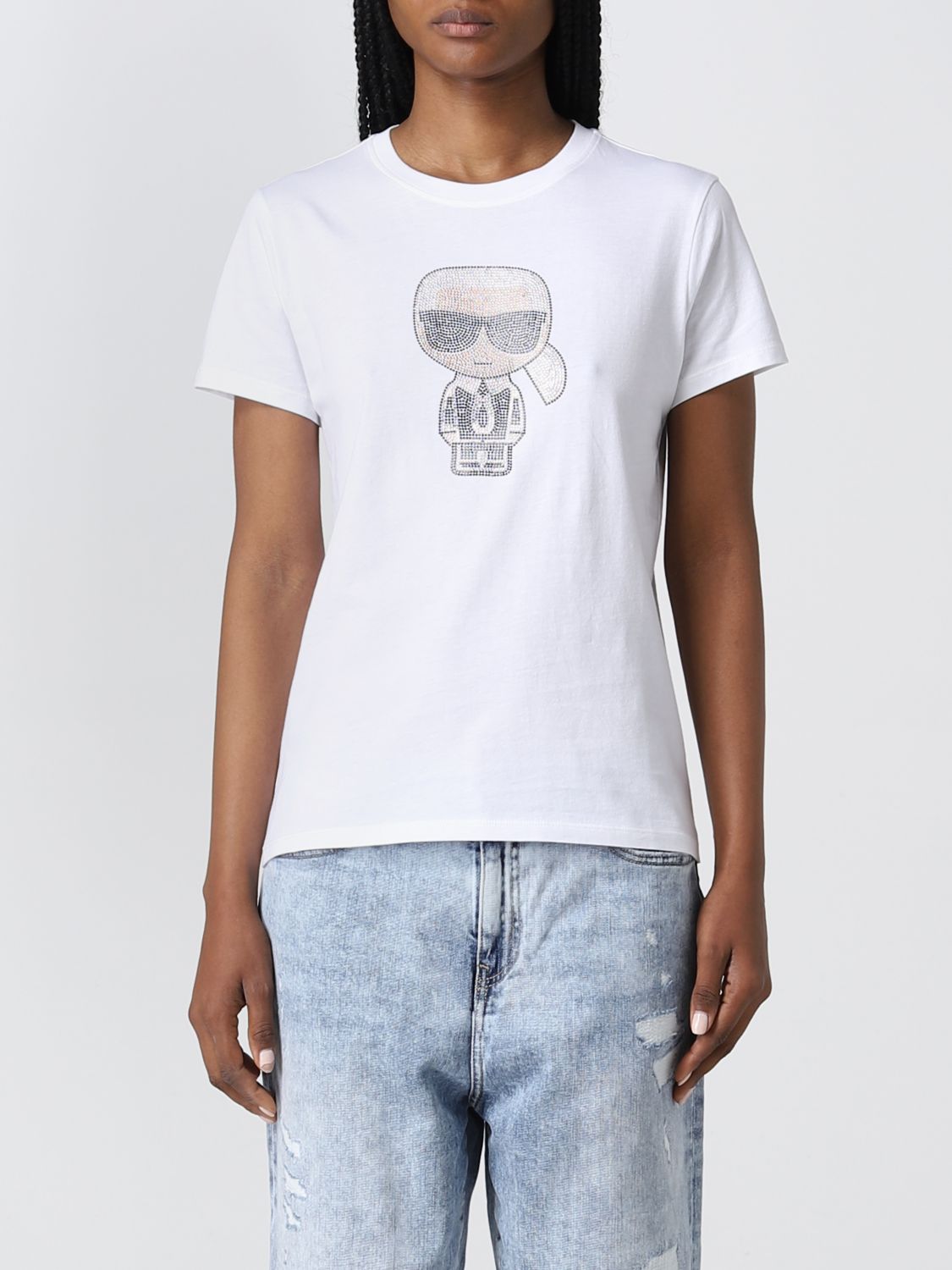 uitspraak Bedienen Kruipen KARL LAGERFELD: t-shirt for woman - White | Karl Lagerfeld t-shirt 210W1726  online on GIGLIO.COM