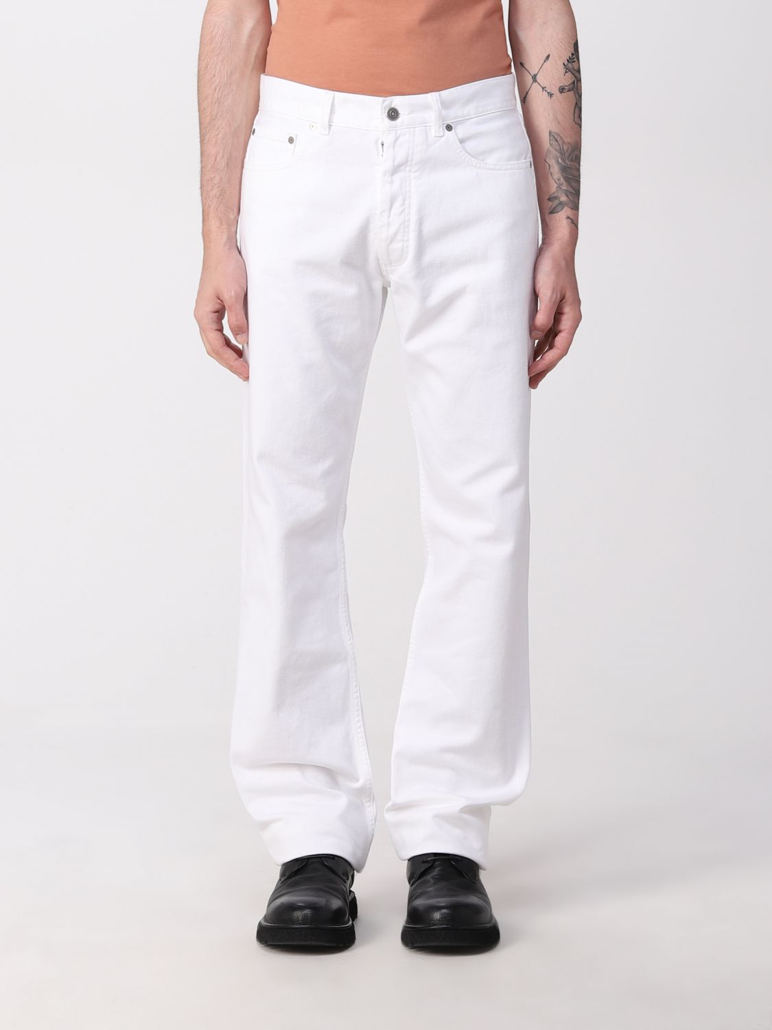 MAISON MARGIELA: cotton denim jeans - White | Maison Margiela jeans ...