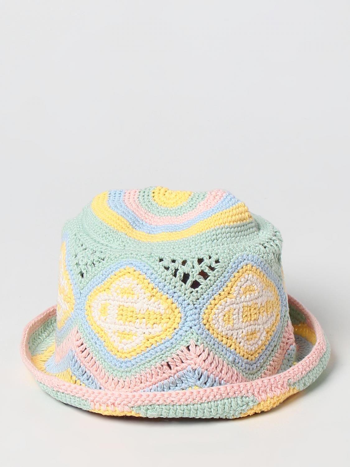 CASABLANCA: Cappello crochet in cotone - Fantasia | Cappello Casablanca  AS22HAT020 CROCHET MONOGRAM MULTI GIGLIO.COM