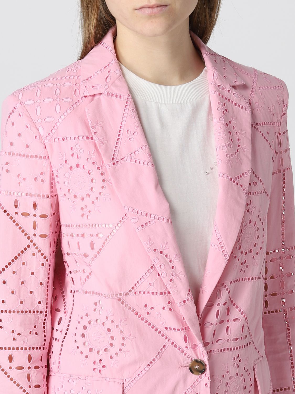 MSGM: Jacket women | Jacket Msgm Women Pink | Jacket Msgm 