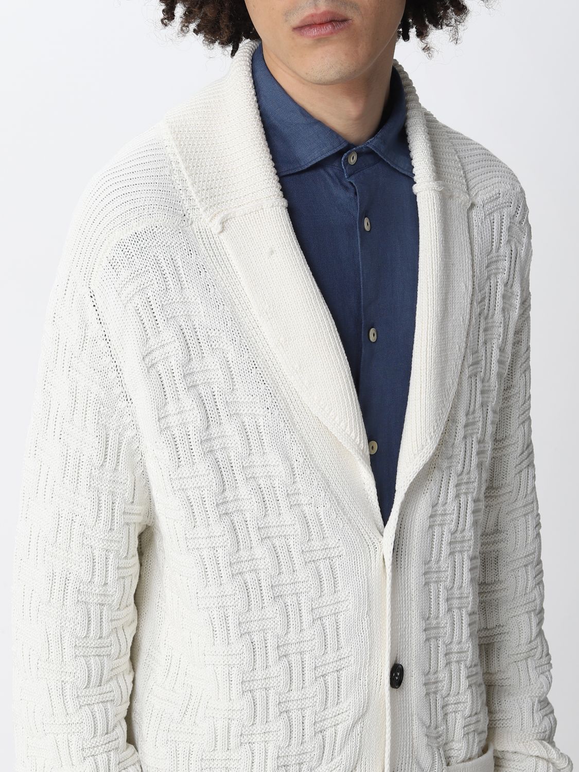 Cardigan Drumohr: Sweater men Drumohr white 4