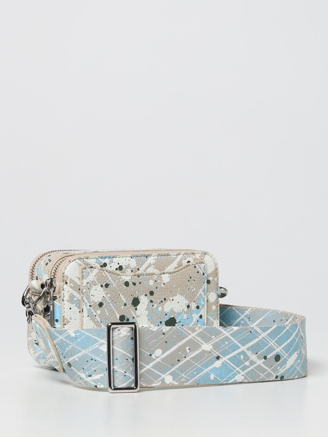 MARC JACOBS The Splatter Snapshot grained leather bag Brown Marc Jacobs crossbody bags